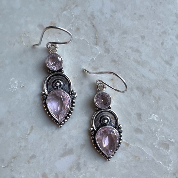 NWOT Sundance Peony Daydream Earrings Pink Kunzite Sterling Silver